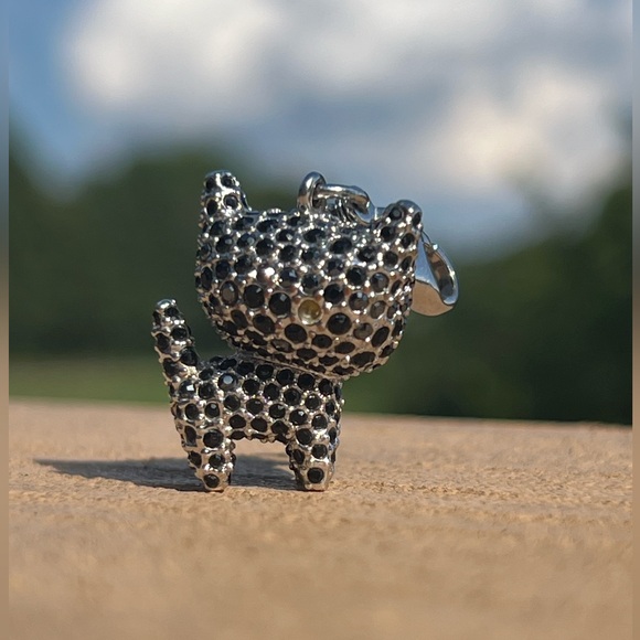 Swarovski Crystal Cat keychain charm. Rare Halloween black discontinued. - Picture 5 of 13